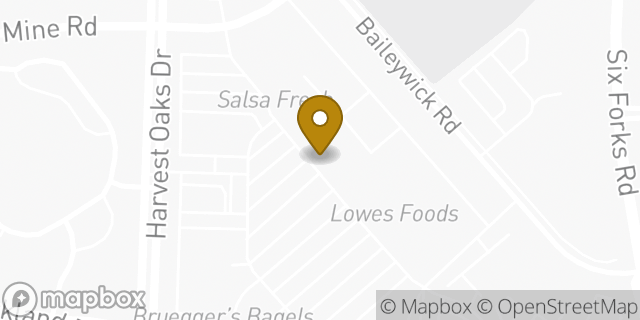 Map showing the location of The UPS Store in Raleigh, NC 27615