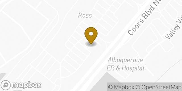 Map showing the location of Chase Bank in Albuquerque, NM 87114