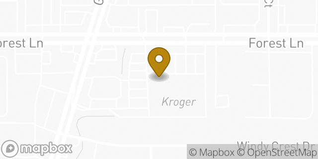 Map showing the location of Starbucks in Dallas, TX 75243
