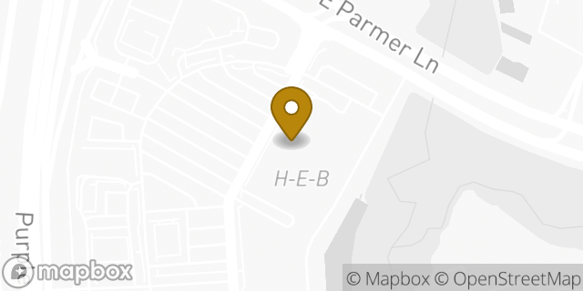 Map showing the location of H-E-B in Austin, TX 78753
