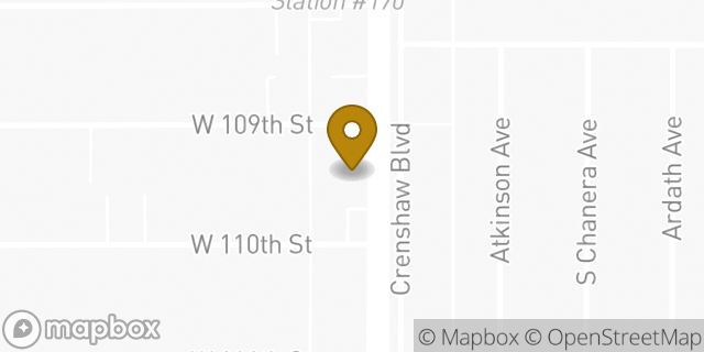 Map showing the location of Papa John's Pizza in Inglewood, CA 90303