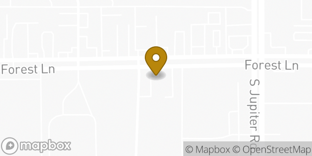 Map showing the location of Enterprise Rent-A-Car in Garland, TX 75042
