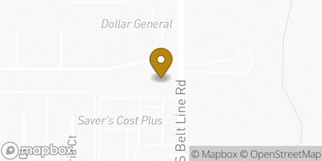 Map showing the location of Amazon Locker - Retouching in Grand Prairie, TX 75051