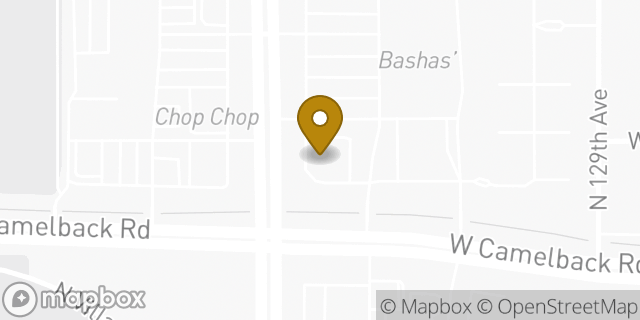 Map showing the location of Bank of America in Litchfield Park, AZ 85340