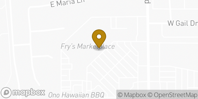 Map showing the location of Starbucks in Tempe, AZ 85284