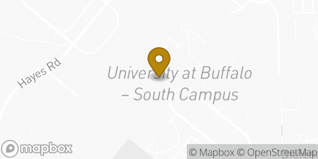 Map showing the location of ATM Goodyear Dining Hall in Buffalo, NY 14214