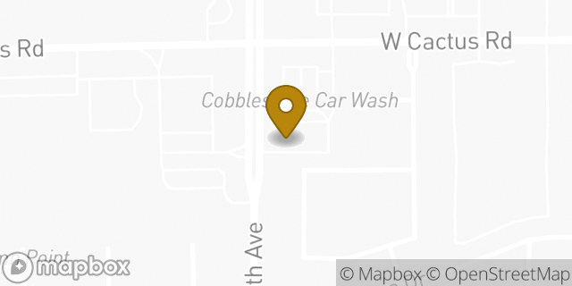 Map showing the location of 67th and Cactus in Glendale, AZ 85304