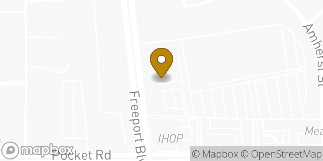 Map showing the location of Amazon Locker - Cabris in Sacramento, CA 95832