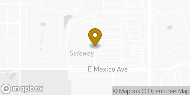 Map showing the location of Starbucks in Aurora, CO 80012