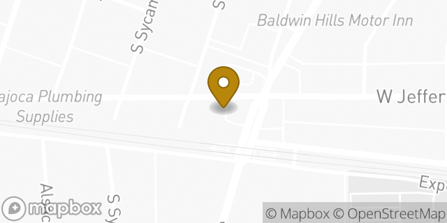 Map showing the location of Amazon Locker - Virginiast in Los Angeles, CA 90016