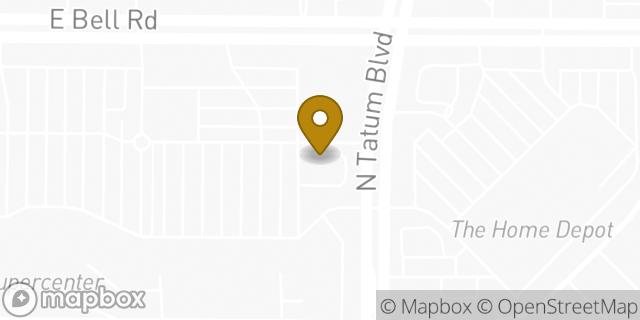 Map showing the location of Starbucks in Phoenix, AZ 85032