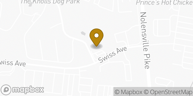 Map showing the location of KinderCare in Nashville, TN 37211