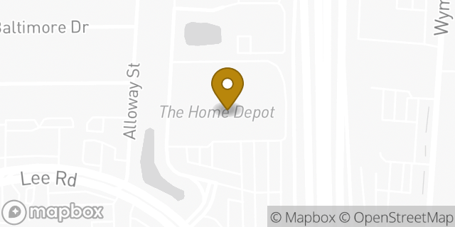 Map showing the location of The Home Depot in Orlando, FL 32810