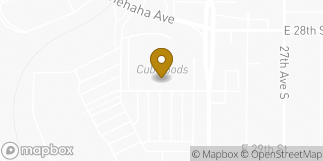 Map showing the location of Amazon Locker - Yannick in Minneapolis, MN 55406