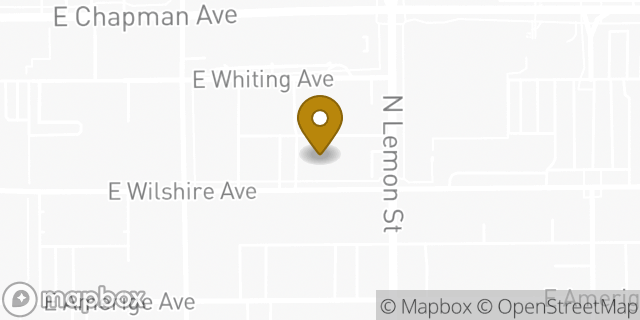Map showing the location of Kaiser Permanente in Fullerton, CA 92832