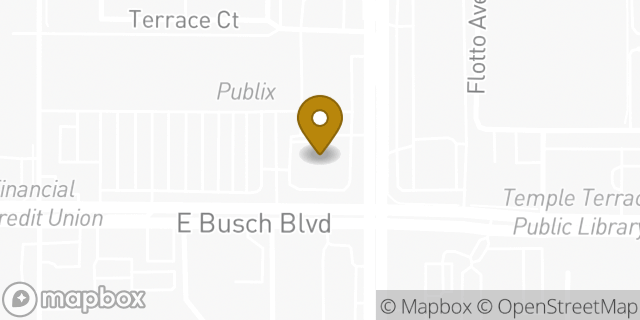 Map showing the location of Walgreens in Temple Terrace, FL 33617
