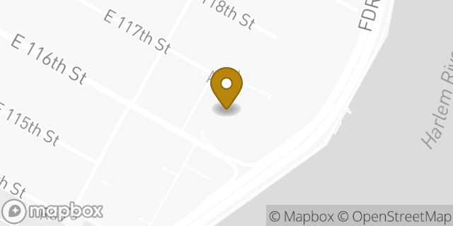 Map showing the location of Planet Fitness in New York, NY 10035