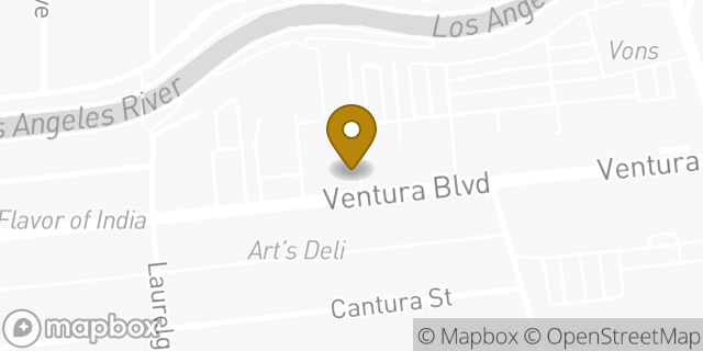 Map showing the location of Peet's Coffee in Studio City, CA 91604