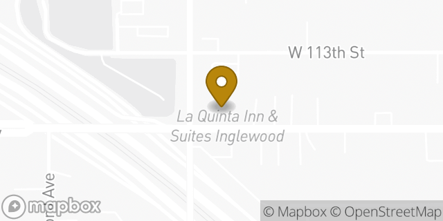 Map showing the location of La Quinta Inn & Suites Inglewood in Inglewood, CA 90303