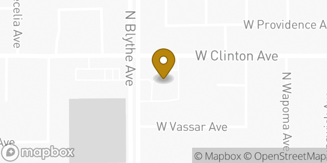Map showing the location of Amazon Locker - Abu in Fresno, CA 93722