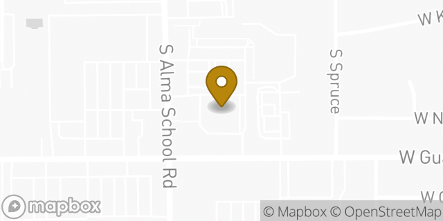 Map showing the location of ATM Walgreens in Mesa, AZ