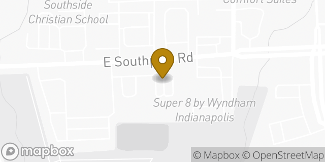 Map showing the location of Subway in Indianapolis, IN 46237