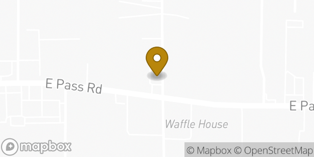 Map showing the location of Subway in Gulfport, MS 39507