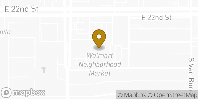 Map showing the location of Walmart Neighborhood Market in Tucson, AZ 85711