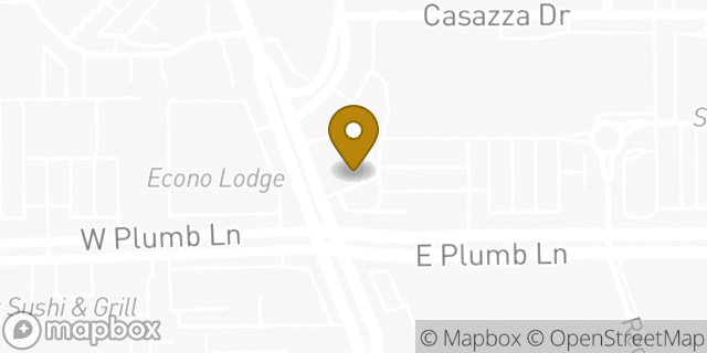 Map showing the location of Bank Of America in Reno, NV 89502