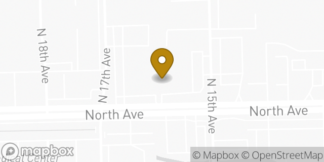 Map showing the location of AutoZone in Melrose Park, IL 60160