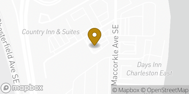 Map showing the location of Subway in Charleston, WV 25304