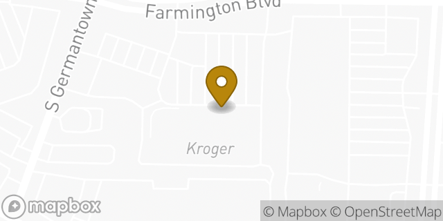 Map showing the location of Starbucks in Germantown, TN 38138