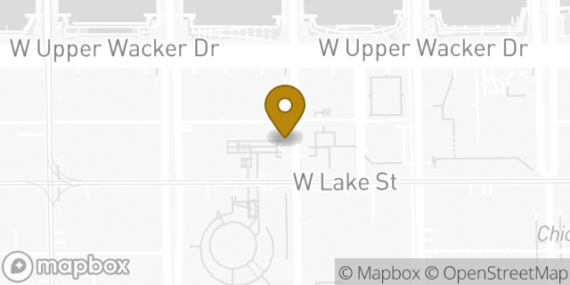 Map showing the location of Avis Car Rental in Chicago, IL 60601