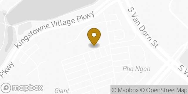 Map showing the location of Amazon Locker - Pangaion in Kingstowne, VA 22315