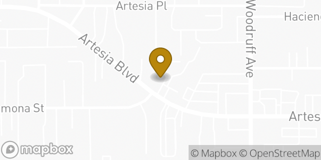 Map showing the location of Enterprise Rent-A-Car in Bellflower, CA 90706