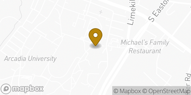 Map showing the location of Amazon Locker - Archie in Glenside, PA 19038