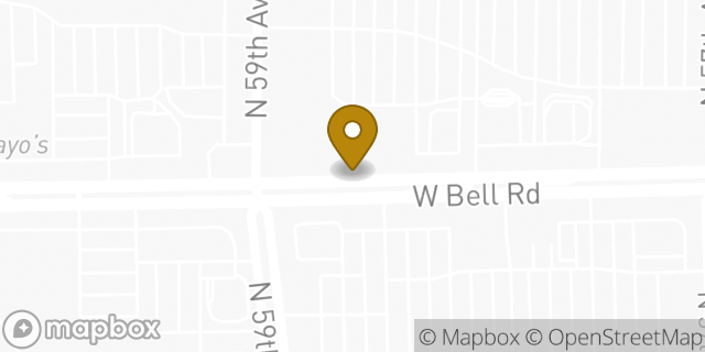 Map showing the location of Coinme in Glendale, AZ 85308