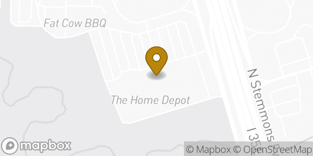 Map showing the location of The Home Depot in Lewisville, TX 75067