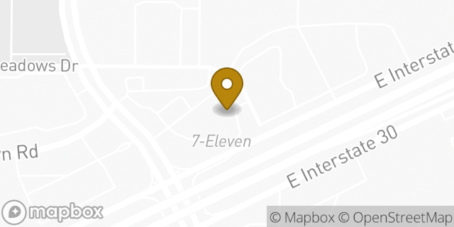 Map showing the location of Amazon Locker - Headwaters in Garland, TX 75043