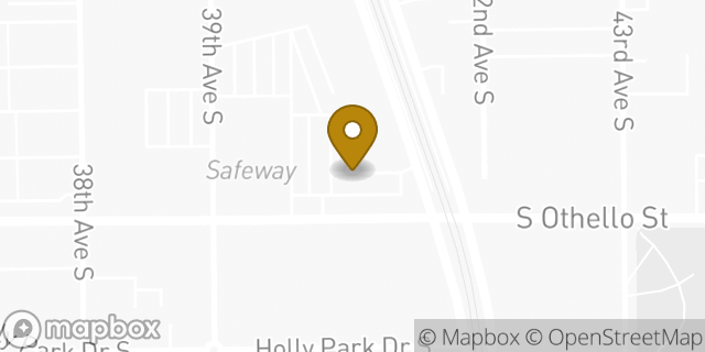 Map showing the location of Bank of America in Seattle, WA 98118
