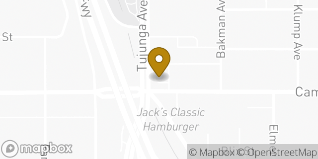 Map showing the location of Starbucks in North Hollywood, CA 91602