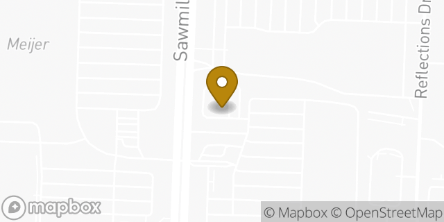 Map showing the location of Panera Bread in Dublin, OH 43017