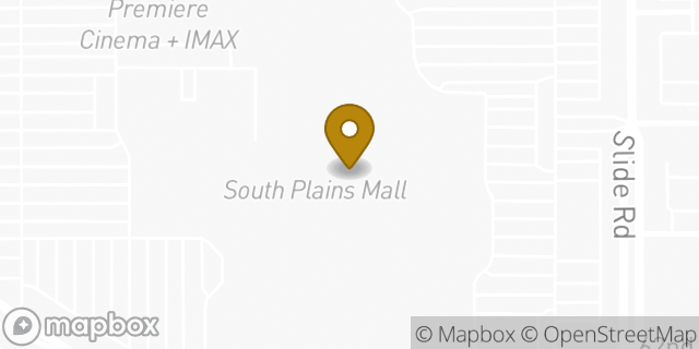 Map showing the location of Sunglass Hut in Lubbock, TX 79414