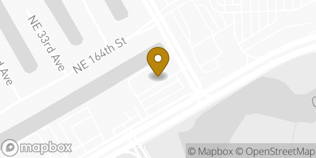 Map showing the location of Dunkin' in North Miami Beach, FL 33160