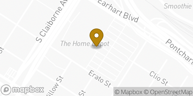 Map showing the location of Home Depot in New Orleans, LA 70125