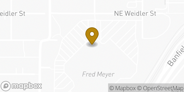 Map showing the location of Starbucks in Portland, OR 97232