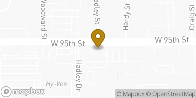 Map showing the location of Aldi in Overland Park, KS 66212