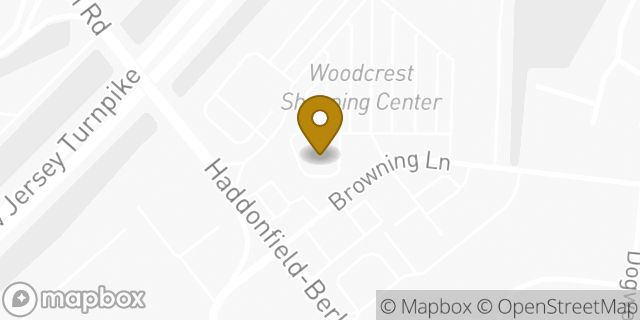 Map showing the location of Dunkin Donuts in Cherry Hill, NJ 08003