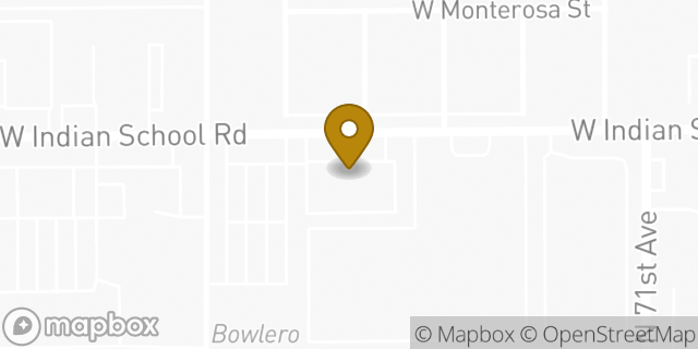 Map showing the location of Zoyo Neighborhood Yogurt in Phoenix, AZ 85033