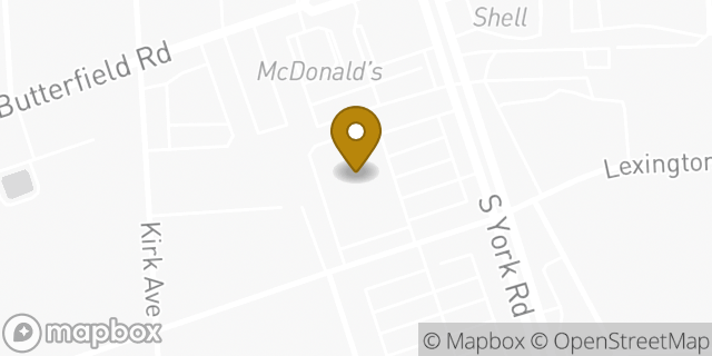 Map showing the location of Ebel's Ace Hardware in Elmhurst, IL 60126